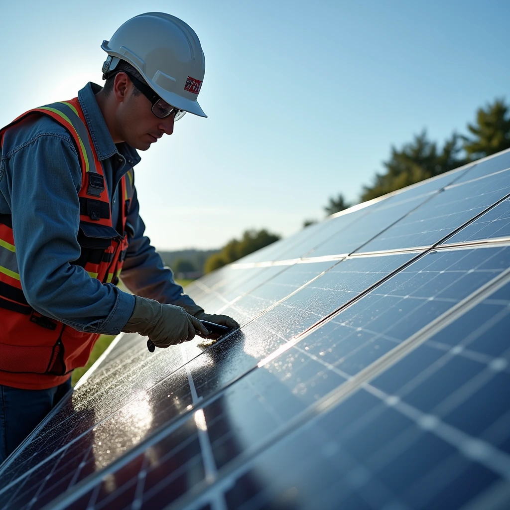 restauration des panneaux solaires